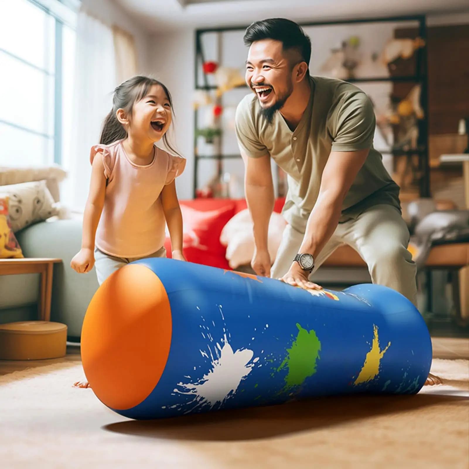 Baby boxing bag, inflatable sports toys for training, includes gloves, pump, bounce boxing bag for karate, interior and exterior, house