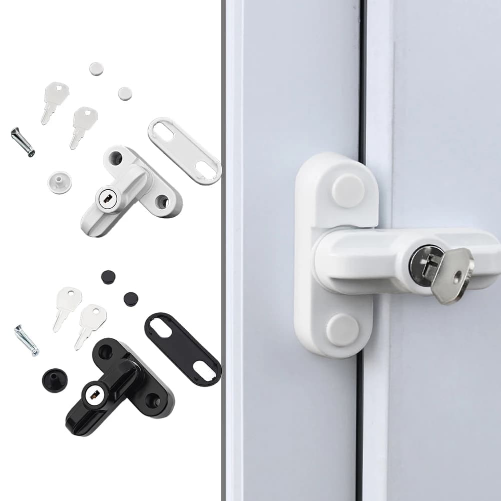 Serratura esterna per finestra Serrature di sicurezza in lega con fibbia Serratura limitatore di sicurezza per porta UPVC con accessori hardware chiave