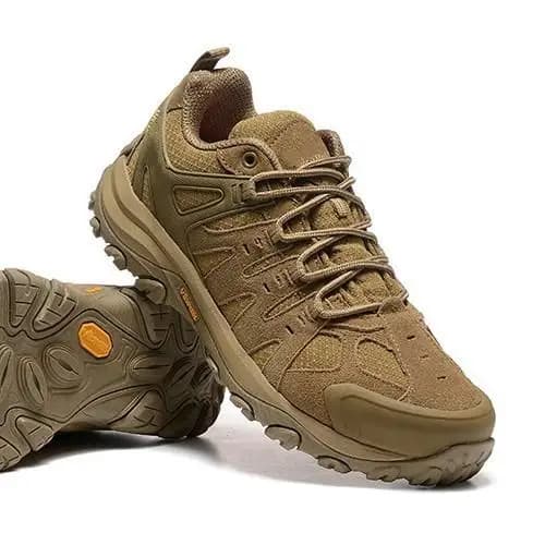 Outdoor Climbing Shoes Men's Genuine Leather Classic Sports Hiking Shoes Anti-Slip Low Top Mountain Climbing Boots