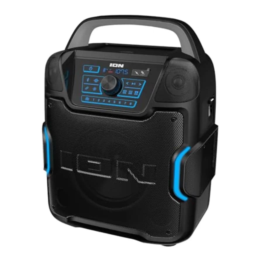 Sport 320-200 Watt Outdoor Bluetooth Party Speaker with Rechargeable Battery, FM Radio, Lights, USB Charging, App, Omni-Directa