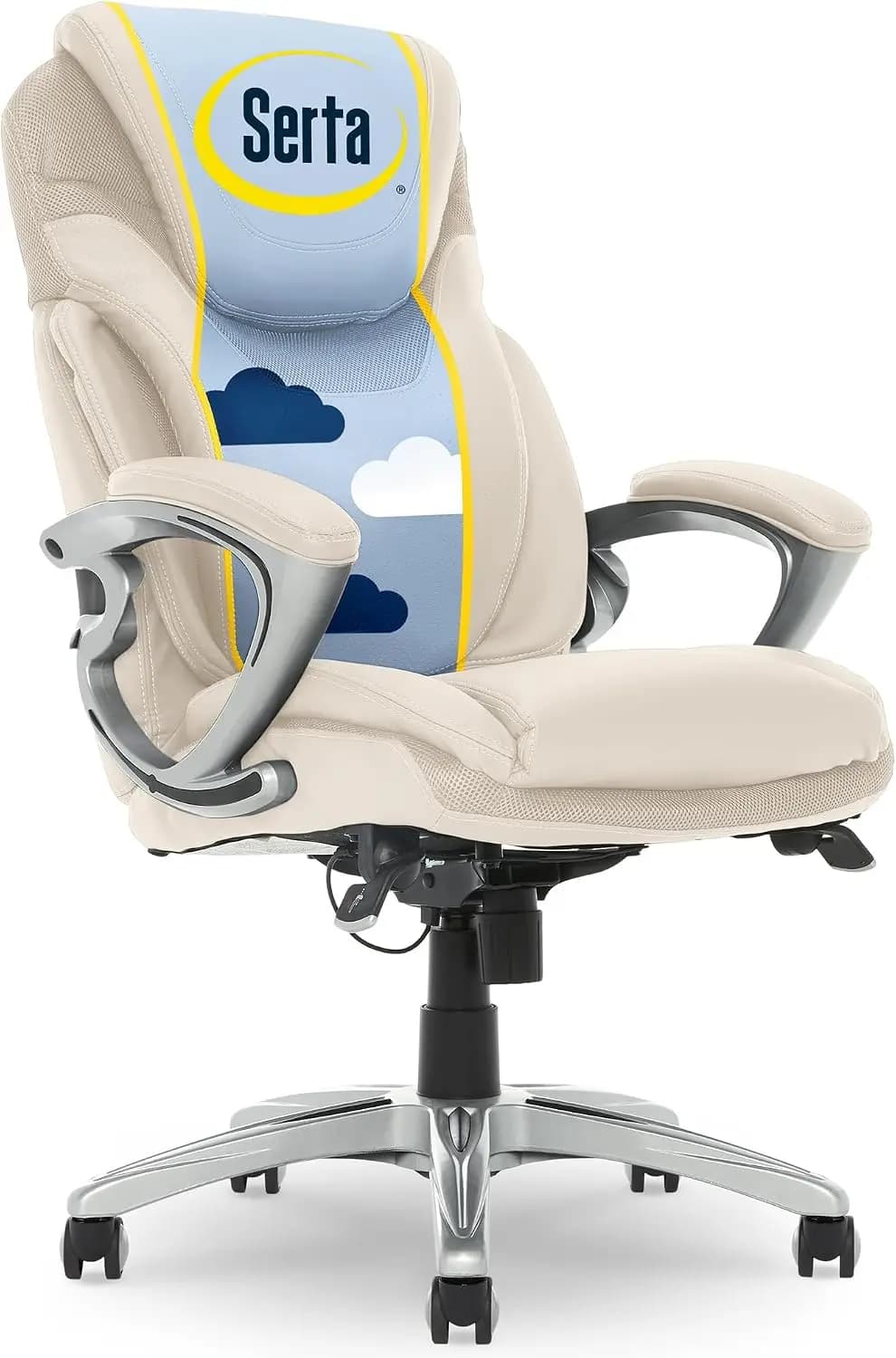 Bryce Executive Office Chair - Ergonomic Computer DeskChair with Lumbar Technology - Adjustable Height - Memory Foam Body Pillow
