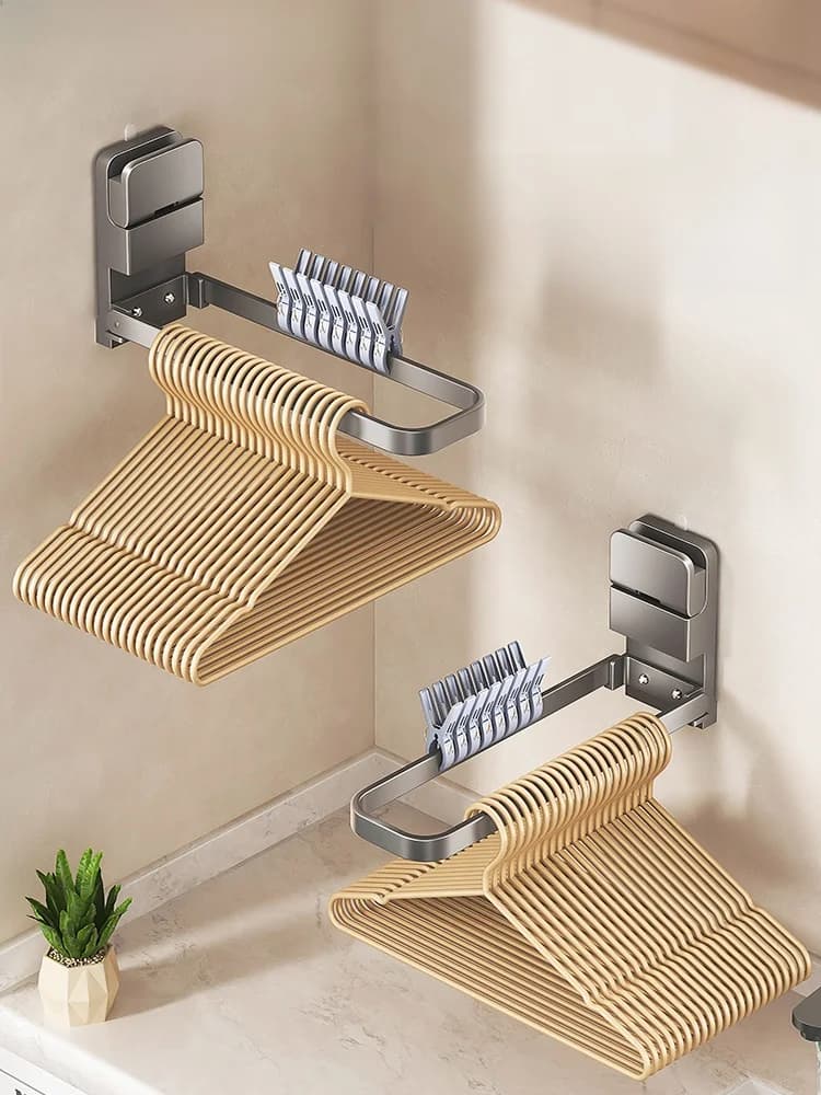 Foldable Bath Towels with Creative Design ABS, Balcony Clothes rack, Suction cup with Suction cup, No Drilling Inquiry