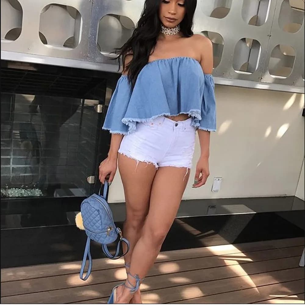 Y2k Casual 2025 New Spicy Girl Slim Fit Show Leg Shorts with Long Zipper Pocket With Buttons