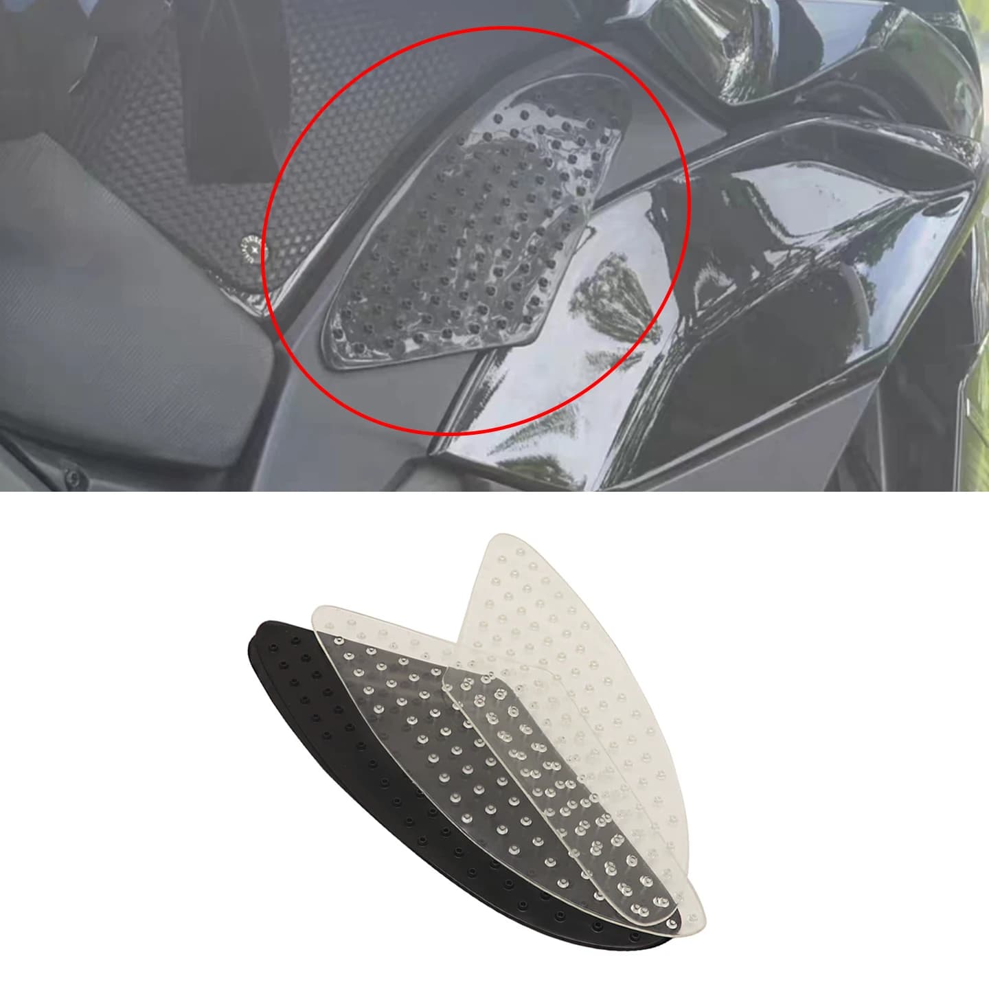 For KAWASAKI Z900 Z1000 Z650 Z400: Anti-slip stickers for tank, Knee protectors, Motorcycle Accessories, Tank Pad, Tank Grip