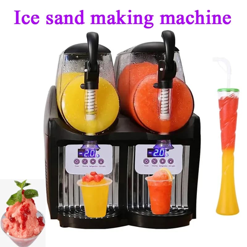 Macchina elettrica per cono di neve Frantoio per rasoio per ghiaccio Frullatore per vetro per granizzazione Mixer Chopper Acciaio inossidabile Raffreddatore freddo Commerciale 220V