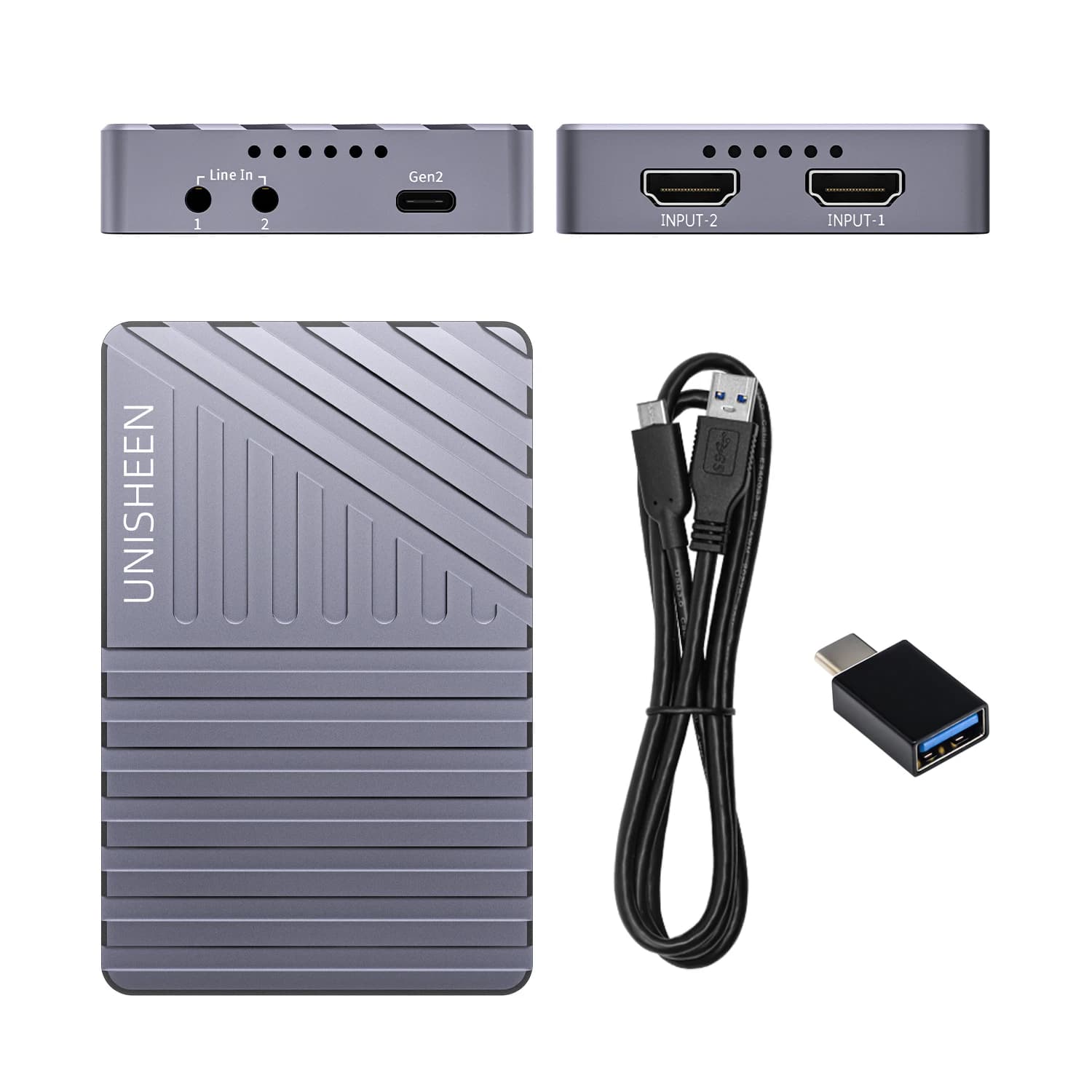 Hot selling USB3.1 Games streaming equipment Live transmission 2160p OBS vMix 4K DUAL HDMI VIDEO CAPTURE Card Box Grabber Dongle