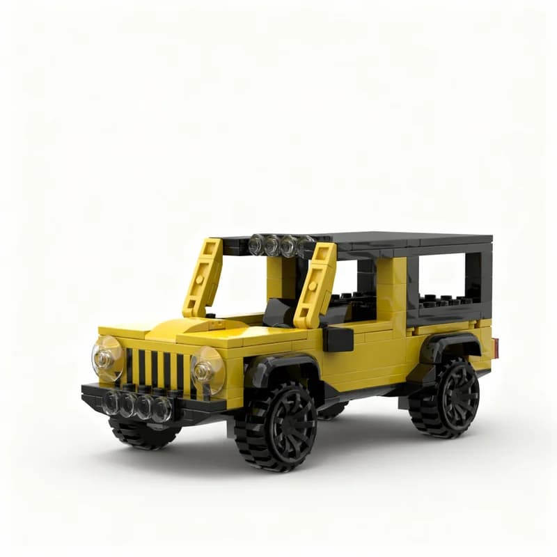 Set di Costruzioni MOC Jeep Wrangler Rubicon City Champions, 286 Pezzi, Giocattolo Creativo Fai-da-Te, Regalo di Natale