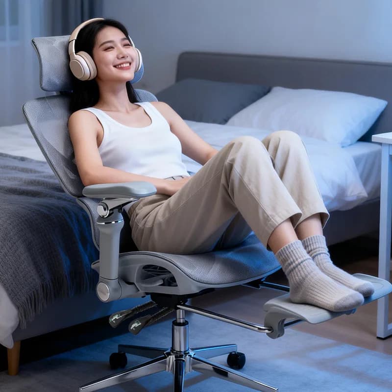 Sedia da Ufficio Ergonomica Comoda per Lunghe Sessioni, Schienale Reclinabile Regolabile, Sedia da Gaming e Studio per Mercati USA ed EU