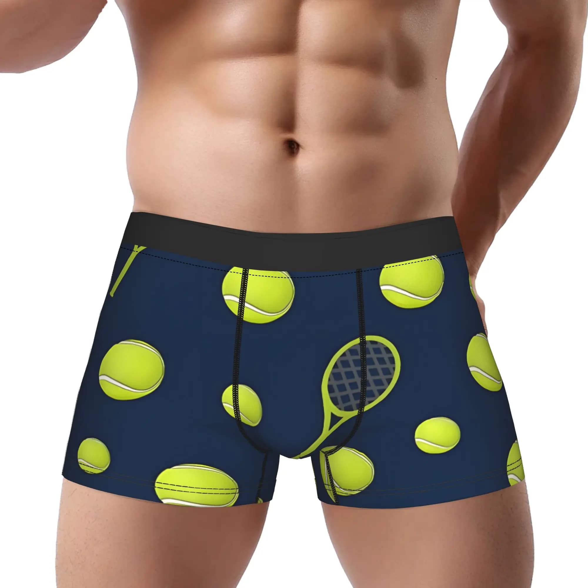 Tennis, Pallina da tennis, Sport, Mutande traspiranti, Slip da uomo, Pantaloncini ventilati, Boxer