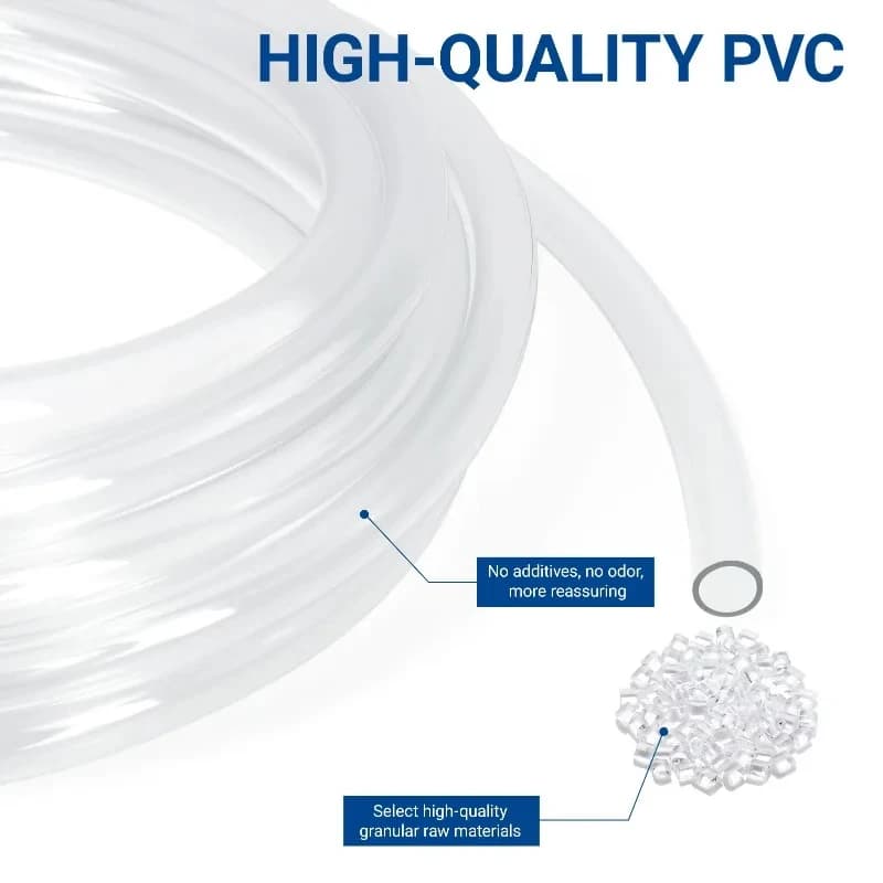 Tubo Flessibile Trasparente in PVC da 2-30M per Pompa dell'Acqua, Tubo Idraulico in Plastica Trasparente ID 3 5 6 7 8 9 10 12mm per Lavaggio Auto e Irrigazione Giardino