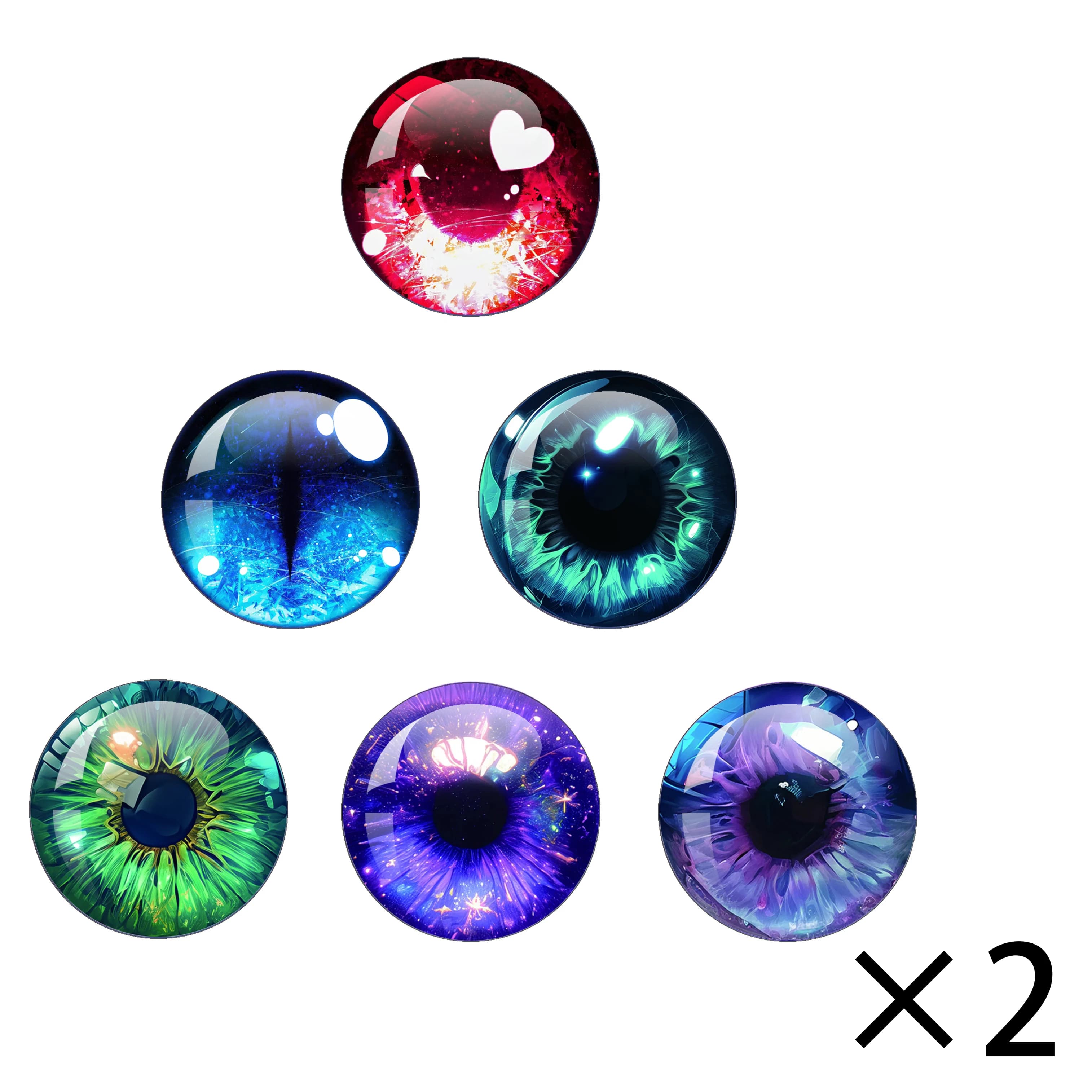 Blythe Doll Occhi di vetro Cabochon10MM-40MM Cupola rotonda Occhio Drago Cat Eye Giocattoli Accessorio gioielli fai da te MIX Pupilla Eye Cameo