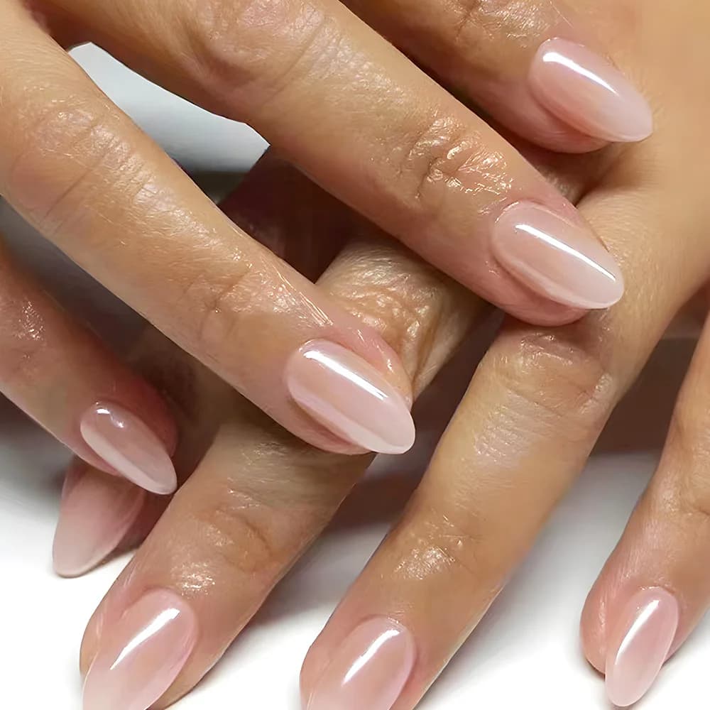 Nuovo Stile 2026: Smalto per Unghie Semplice, Elegante e Delicato, Colore Solido, Rosa Chiaro, Traslucido