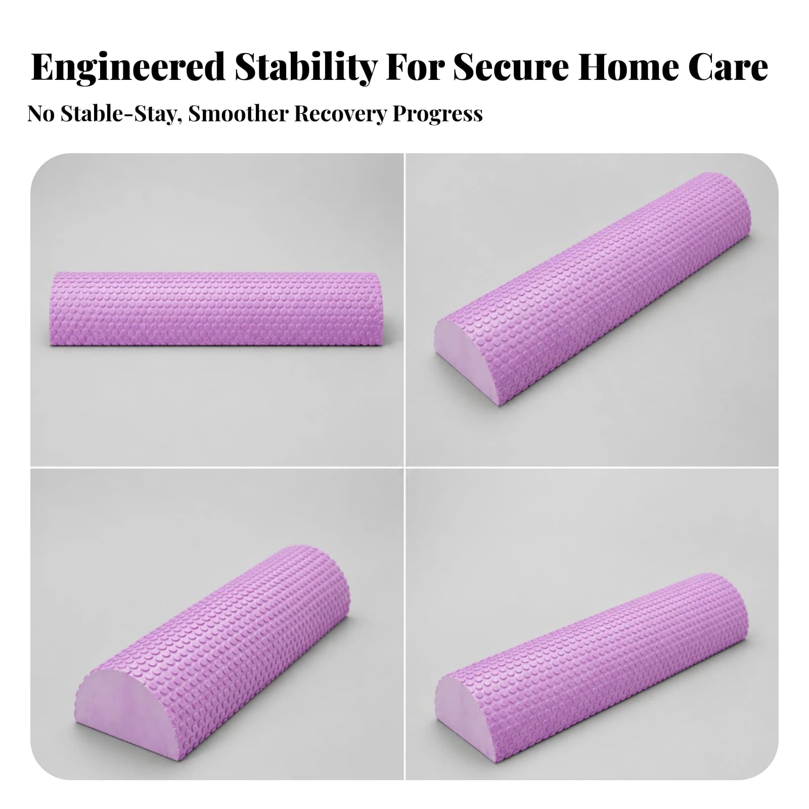 Half-Round Foam Roller Extra Firm Half Round Foam Roller Fitness Equipment High Density Stable