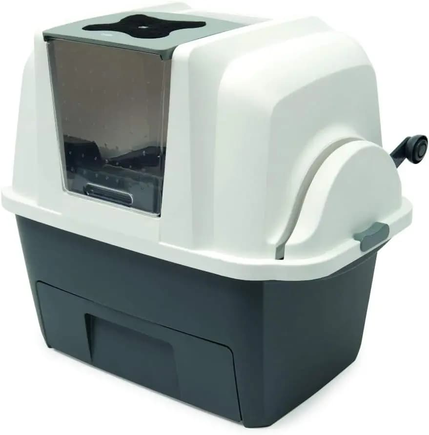 Lettiera per gatti con setaccio automatico con filtro antiodore, facile monitoraggio e splendido design con cappuccio