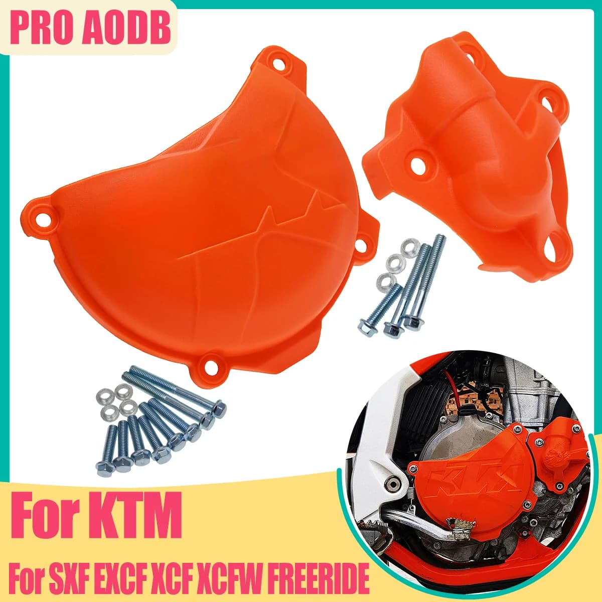 Per KTM Moto 250 350 Dirt Bike Motore Frizione Guard Copertura Della Pompa Acqua SXF EXCF SIX GIORNI XCF XCFW SXF FREERIDE 2011 2012-2016