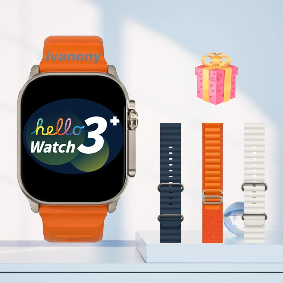 Orologio intelligente originale Hello 3 Plus Ultra 2025 49mm Bussola Assistente vocale Chiamata Bluetooth Schermo Amoled da 2.04 pollici Smartwatch