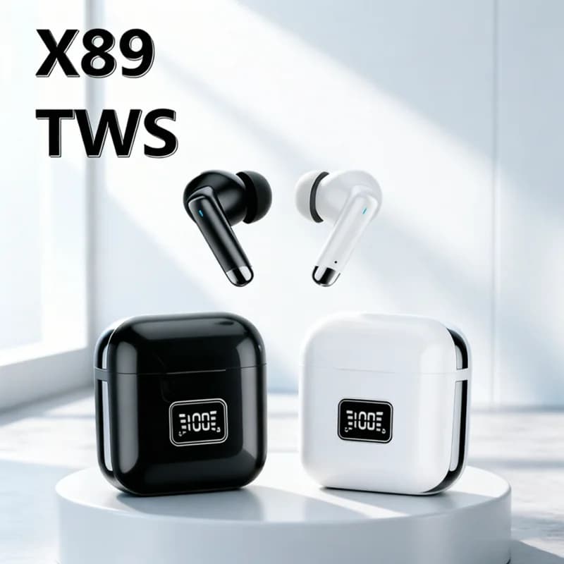 Auricolari Bluetooth X89 5.3, Cuffie Sportive Impermeabili con Riduzione del Rumore, Auricolari Wireless In-Ear con Microfono