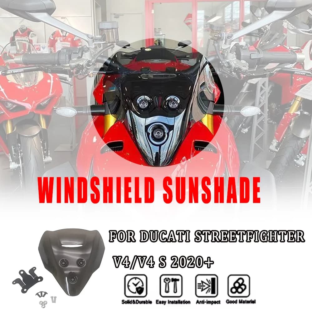 Adatto per DUCATI Street Fighter V4 V4S 2020 2021 Accessori Moto Parabrezza Parasole Scudo VORE Parabrezza