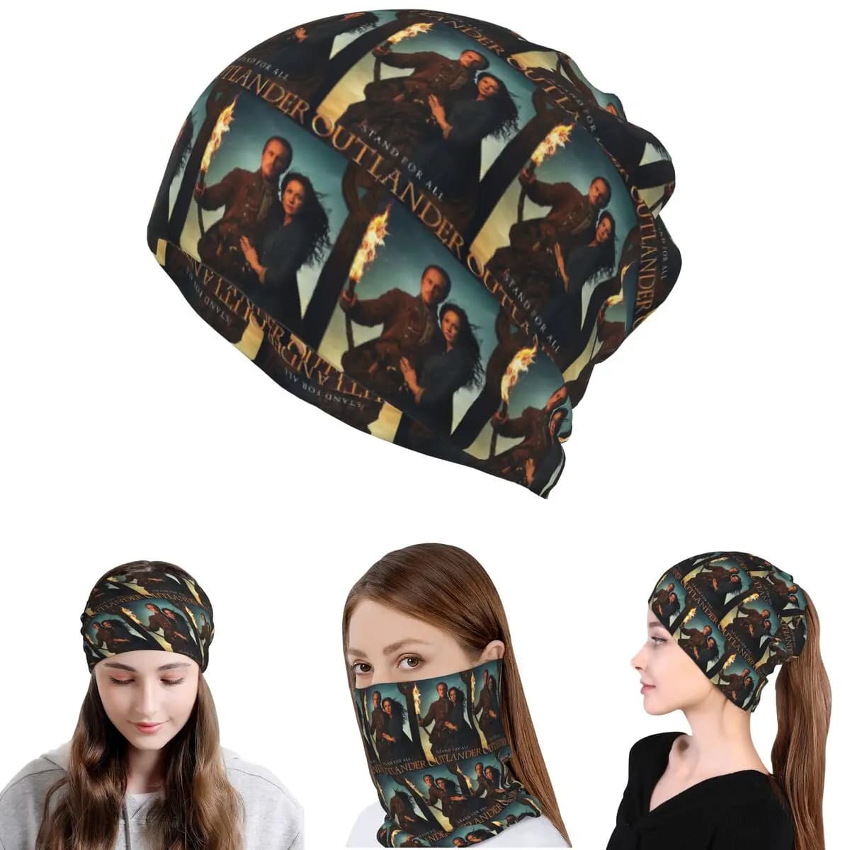 Jamie Fraser Outlander Bandana, maschera per il collo, sciarpa, maschera calda per il viso, berretto per uomo e donna, per tutte le stagioni