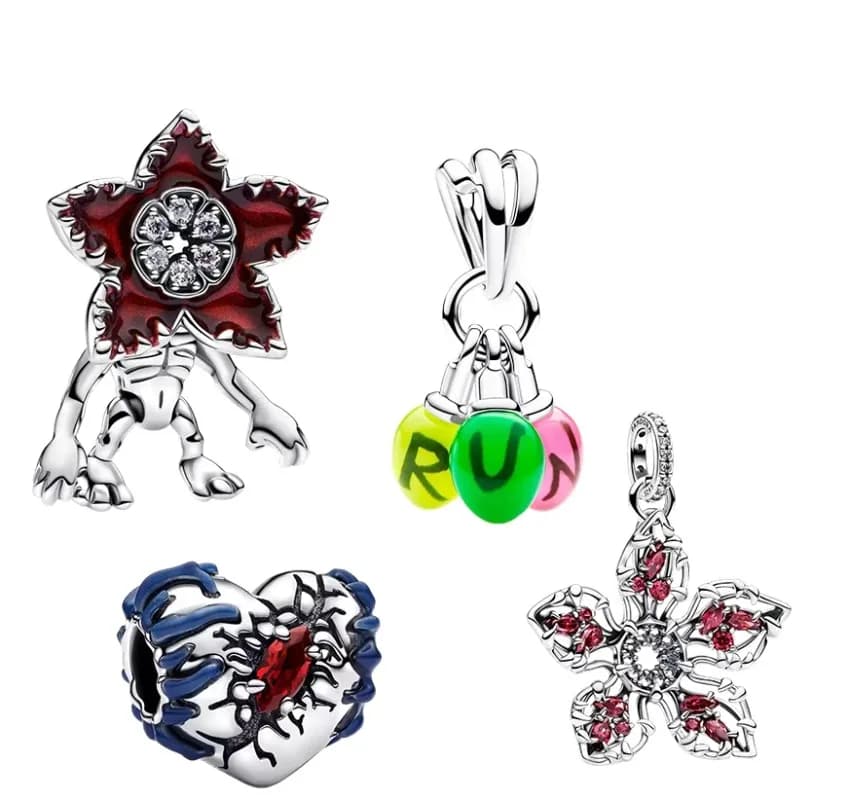 Ciondolo Monster Killer Plant Hellfire Club, Ciondolo Fai da Te con Perline a Forma di Fiore Mostro Rosso, Gioielli Raffinati Ipoallergenici Tendenza 2026