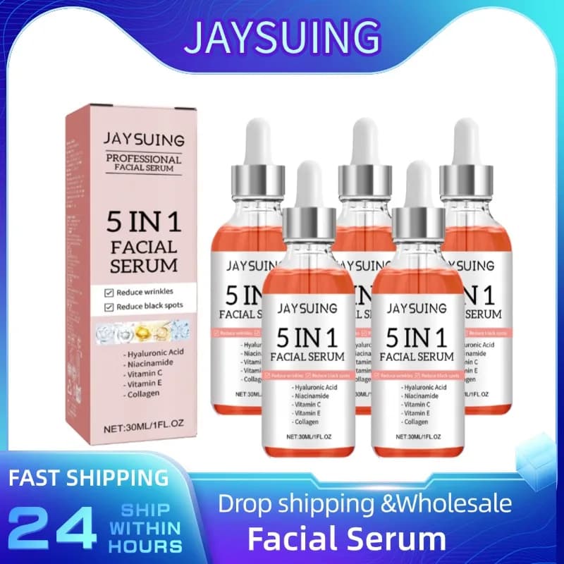 1/2/3/5 Box 5 In 1 Serum Faced Hyaluronic Acid Essence Hydrating Rejuvenation Vitamin C Niacinamide Skin Care