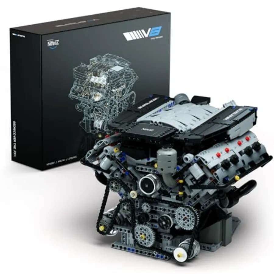 Set di Costruzione Motore V8 Esclusivo, Modello di Motore Avanzato per Collezionisti, Giocattolo per Esperimenti di Scienze Fisiche per Adulti, per Casa o Ufficio