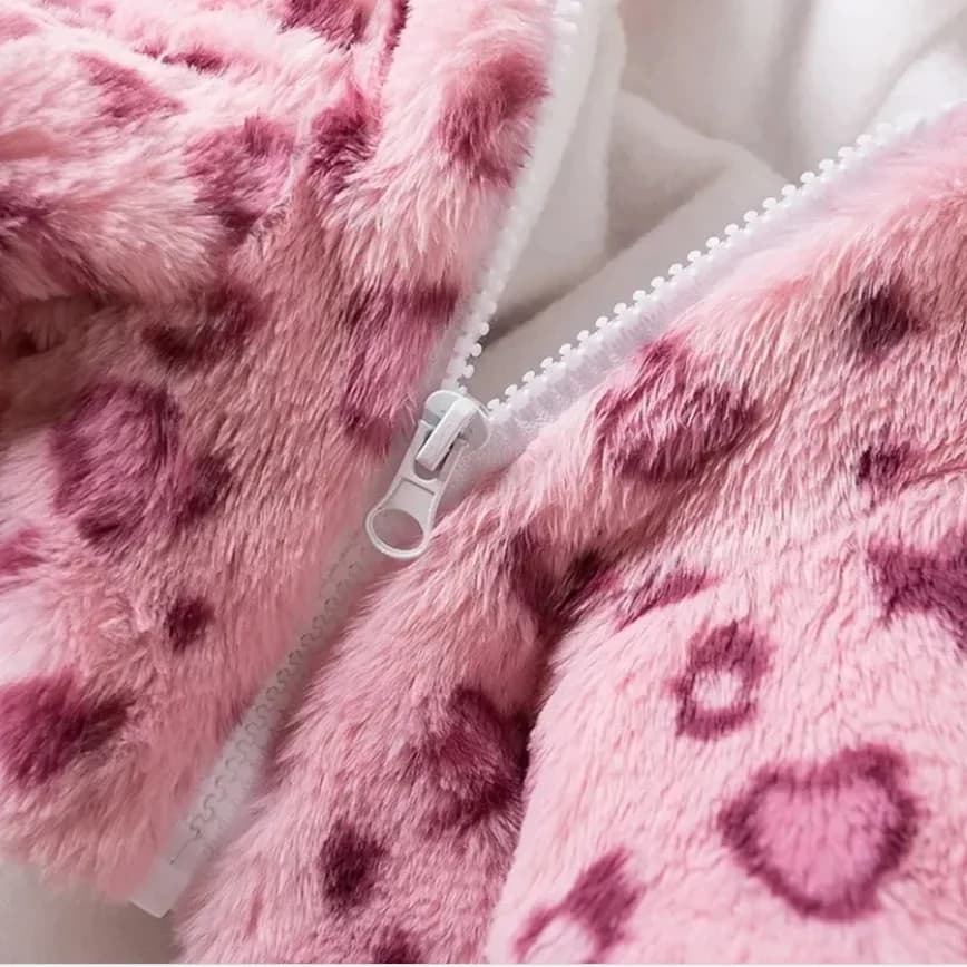 Vestiti invernali per cani da compagnia Felpa con cappuccio per cani in pile caldo Cappotto per cani leopardato Giacca Bulldog francese Abbigliamento per cani di piccola taglia Costumi per animali domestici