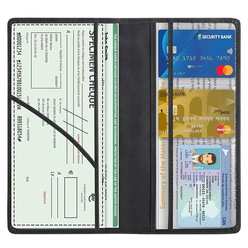Car Document Wallet Organizer for Insurance Registration and License Multi Card Compartments Anti Wear Design for Road Trip Use