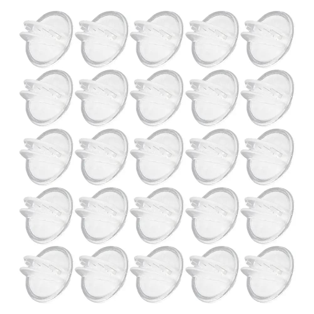 25 Pezzi Clip per Etichette in Plastica per Scaffali, Espositori per Negozi, Portaetichette con Base Adesiva Trasparente