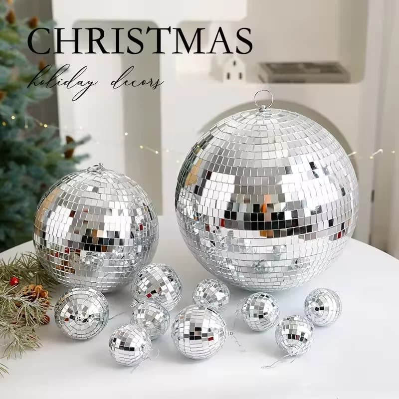 Sfera a Specchio da Discoteca 3cm-20cm, Palla Scintillante Riflettente Laser, Ornamenti per Casa e KTV, Decorazioni per Festival