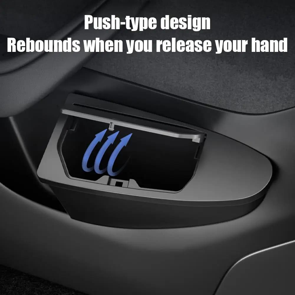 Per Tesla Y Highland Juniper Porta laterale Pattumiera Copertura della spazzatura, Pattumiera Accessori per riporre i rifiuti Organizzatore Scatola con E9W5