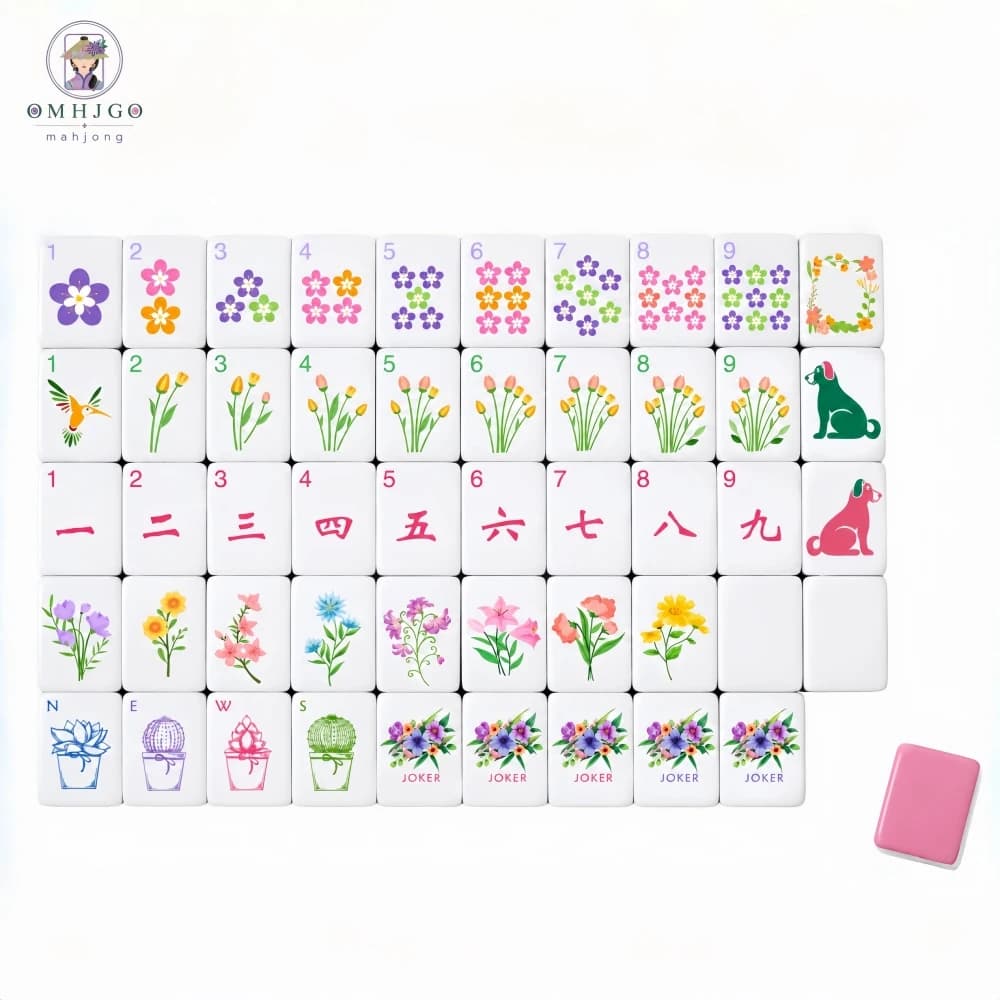 2026 Hot American Mahjong Set 160 Tiles Acrylic Pink Engraved 4 Layer Mah Jongg Travel Game Board Luxury Family Chess Game Gifts