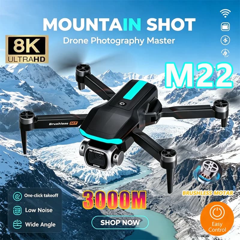 New M7 RC Drone 8K HD Camera WIFI With Screen Remote Control For Beginners Professional Airplane Video Quadcopter UAV Toys Gifts