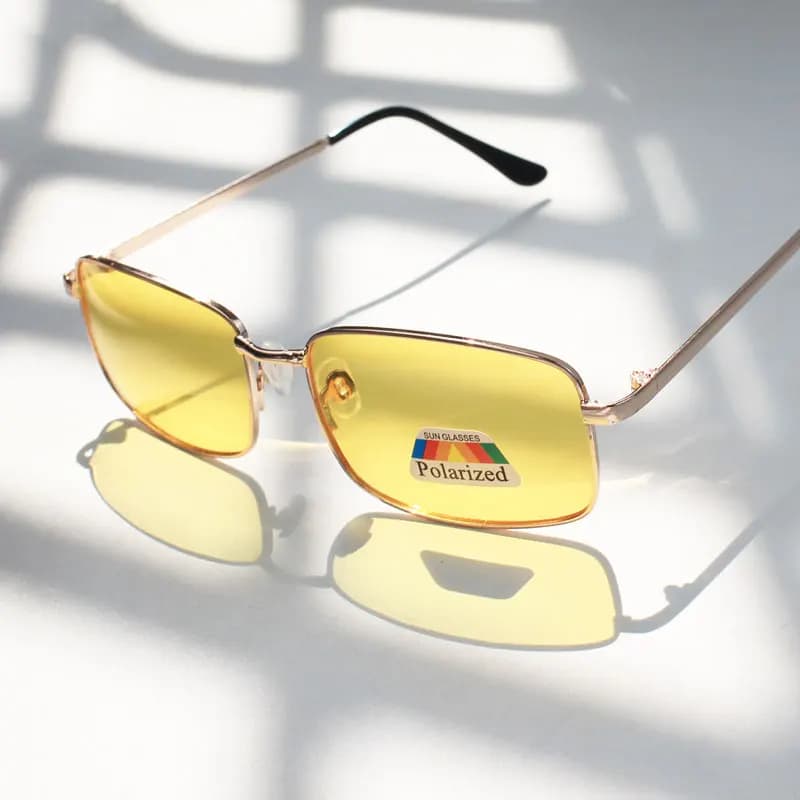 Occhiali da sole polarizzati da uomo per la guida notturna gialla Moda 100% anti UV400 Occhiali da sole da donna Ombra Polaroid Specs