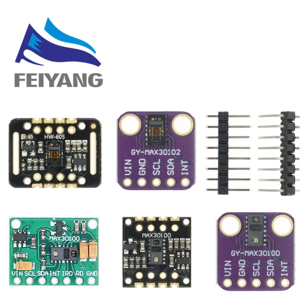 SAMIROB Purple MH-ET LIVE MAX30102 MAX30100 Heart rate sensor Module Pulse detection Blood Oxygen Concentration Test For Arduino