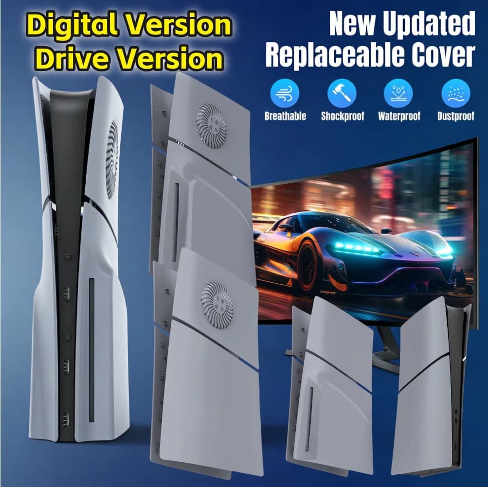 Pannelli Premium per Console PS5 Slim 30° Anniversario, Cover Decorative per PlayStation 5 Slim con Lettore Disco, Accessori per Videogiochi