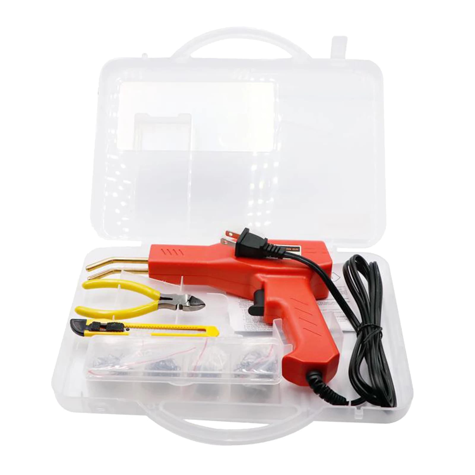 Kit di riparazione per paraurti per auto con saldatrice in plastica per cucitrice a caldo, saldatrice