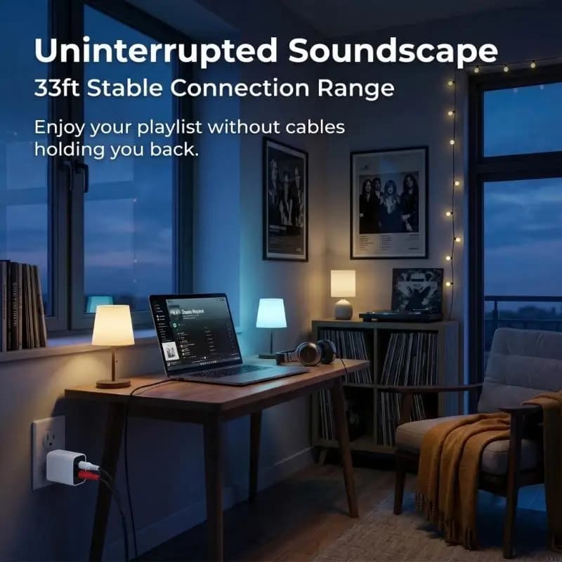 Wireless Bluetooth-Compatible Receiver Support Long Transmission For Earphone Old Stereo Speaker