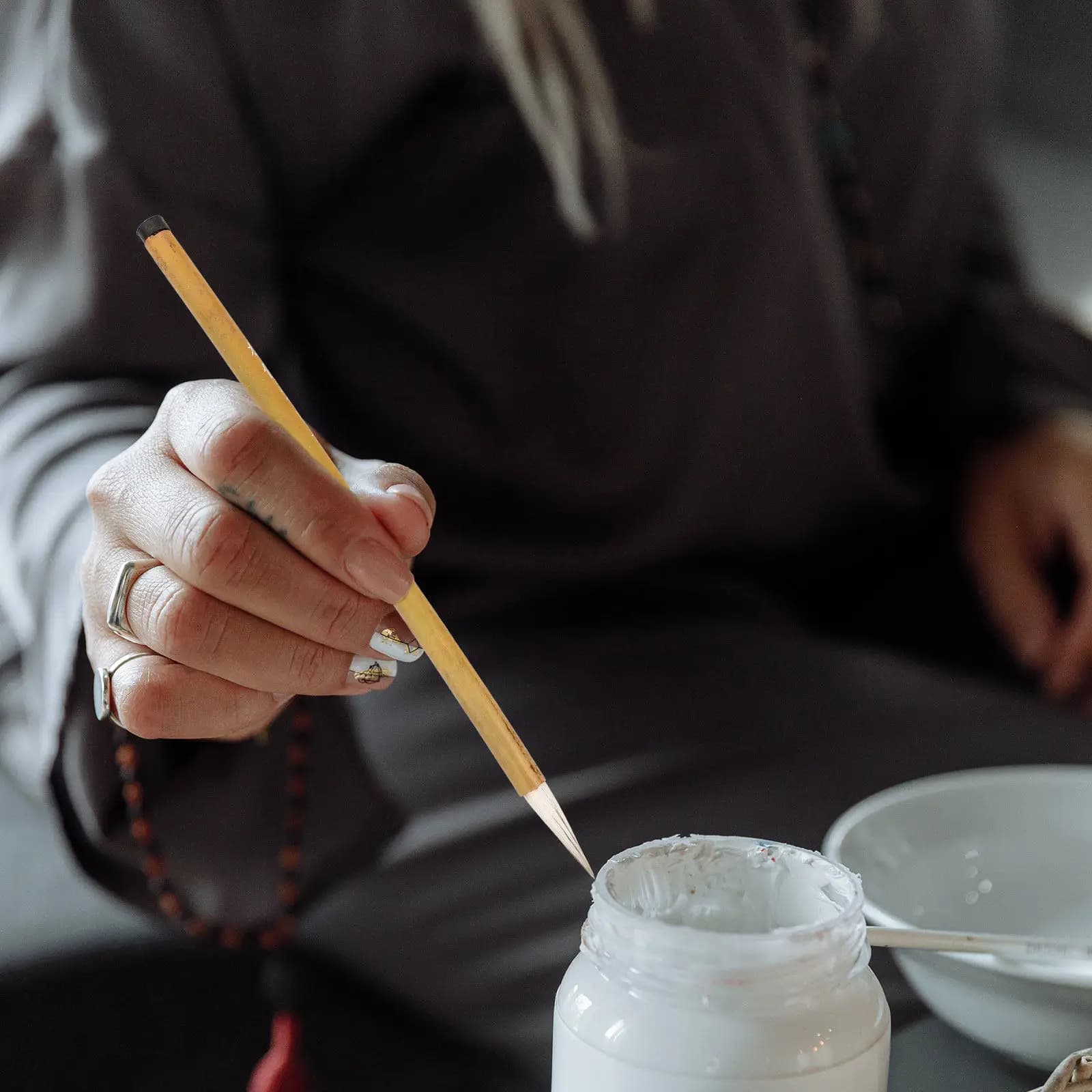 3Pcs Ceramic Color Underglaze Brush Fine Line Drawing Painting Brush Multi-Function Watercolor Oil Acrylic Pottery Paint