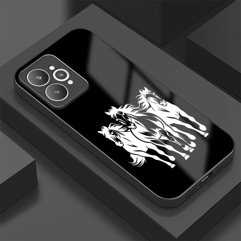 Custodia per telefono antiurto in silicone con stampa cavallo per OPPO Realme 15 14 13 Pro 15T 12 11 10 Pro Plus 14T 14 12X 11X