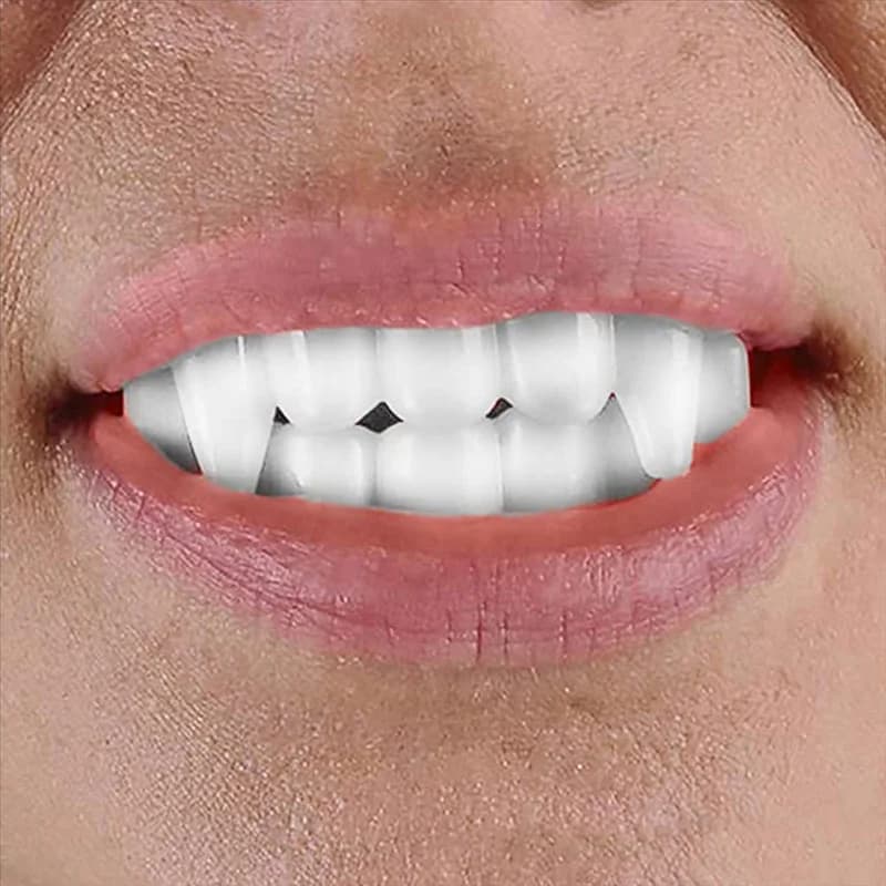 ABAE-Denti bianchi di Halloween Zanne Denti per costume aziendale, divertente travestimento di Halloween, decorazione per giochi di finzione (confezione da 100)