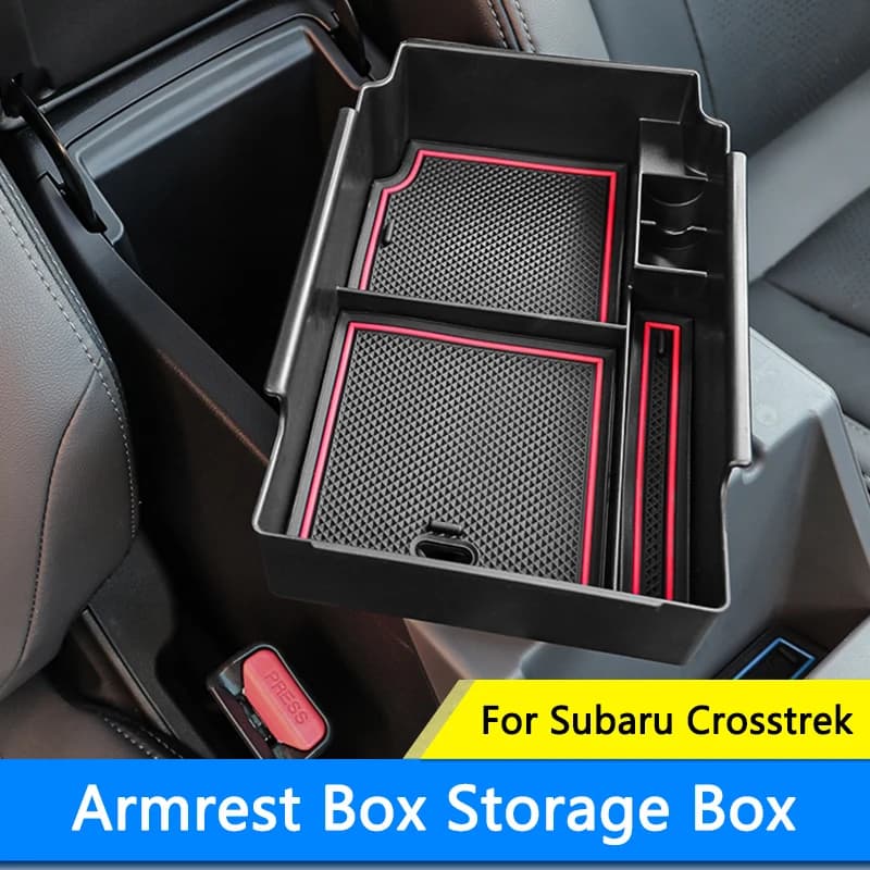 QHCP Auto Bracciolo Centrale Scatola di Immagazzinaggio Organizzatore Bracciolo Scatola Vassoio Pallet Per Subaru Crosstrek 2023-2024 Styling Accessorio Interno