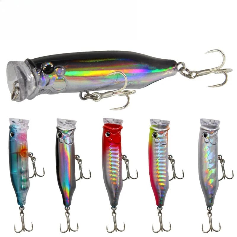 1 Pezzo Esca Artificiale Galleggiante Popper Wobbler 7cm/9.4g, Crankbait per Pesca alla Carpa