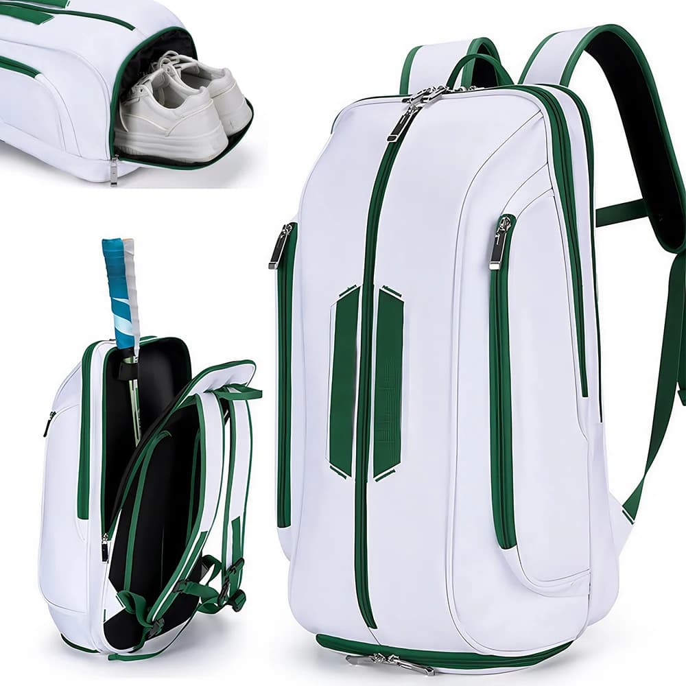 1 piece multipurpose beach tennis bag for padel convertible sports backpack with shoe compartment, laptop case, fence hook