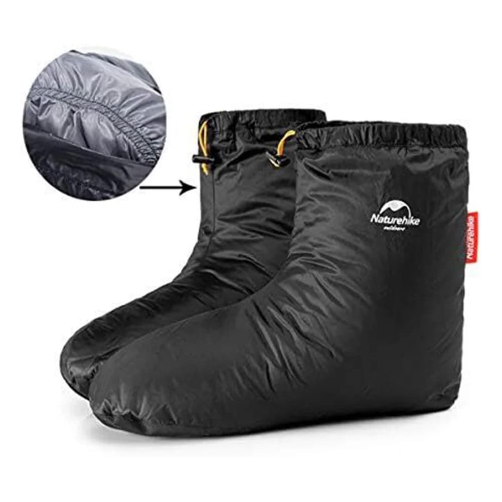 Pantofole invernali calde in piumino, stivali da casa e per esterni, scarpe da campeggio, calzature per uomo e donna, copriscarpe ultraleggeri per campeggio ed escursionismo