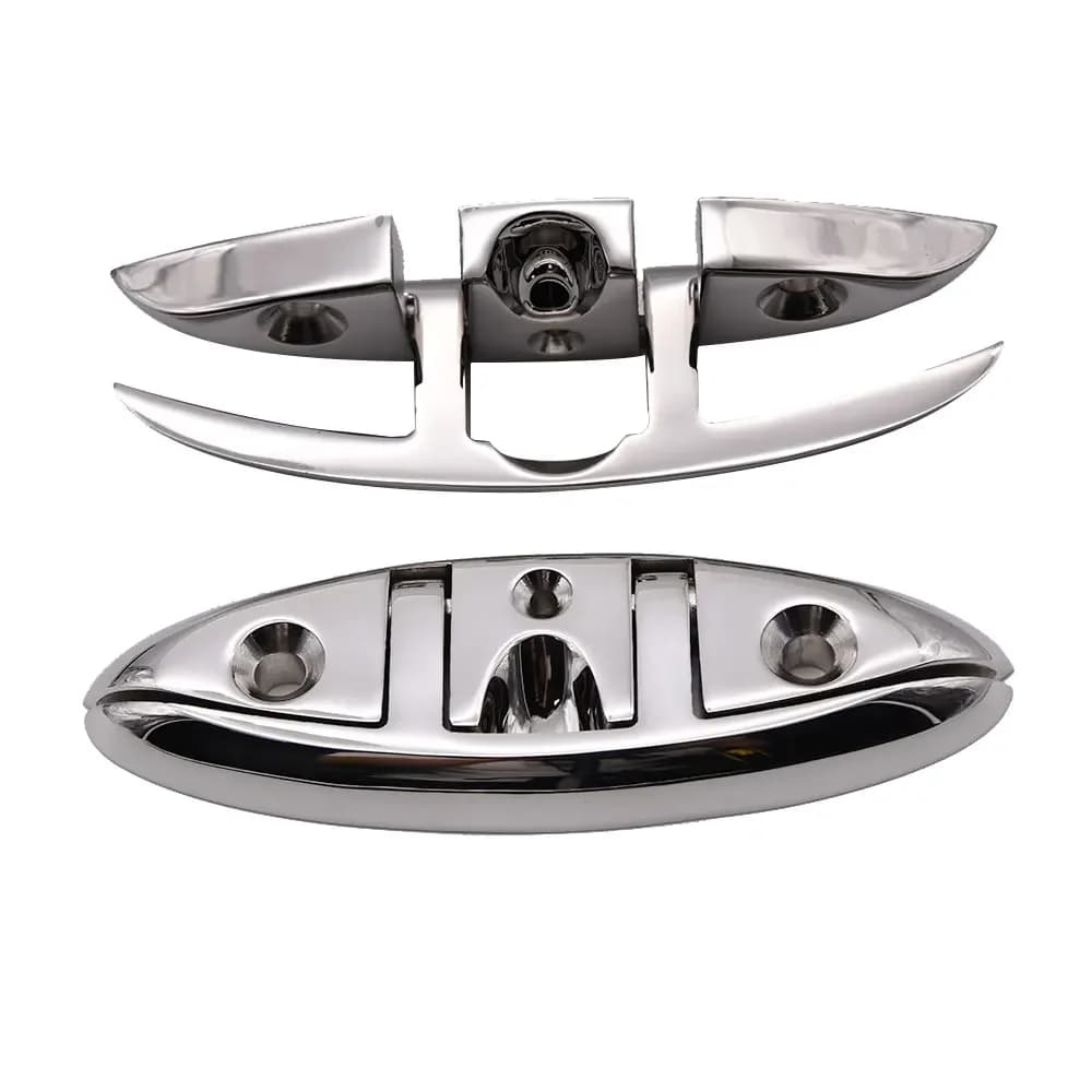 6 pollici di grado marino barca in acciaio inossidabile 316 pieghevole pull up tacchetta dock ponte hardware linea corda tacchetta per nave yacht barca personalizzata