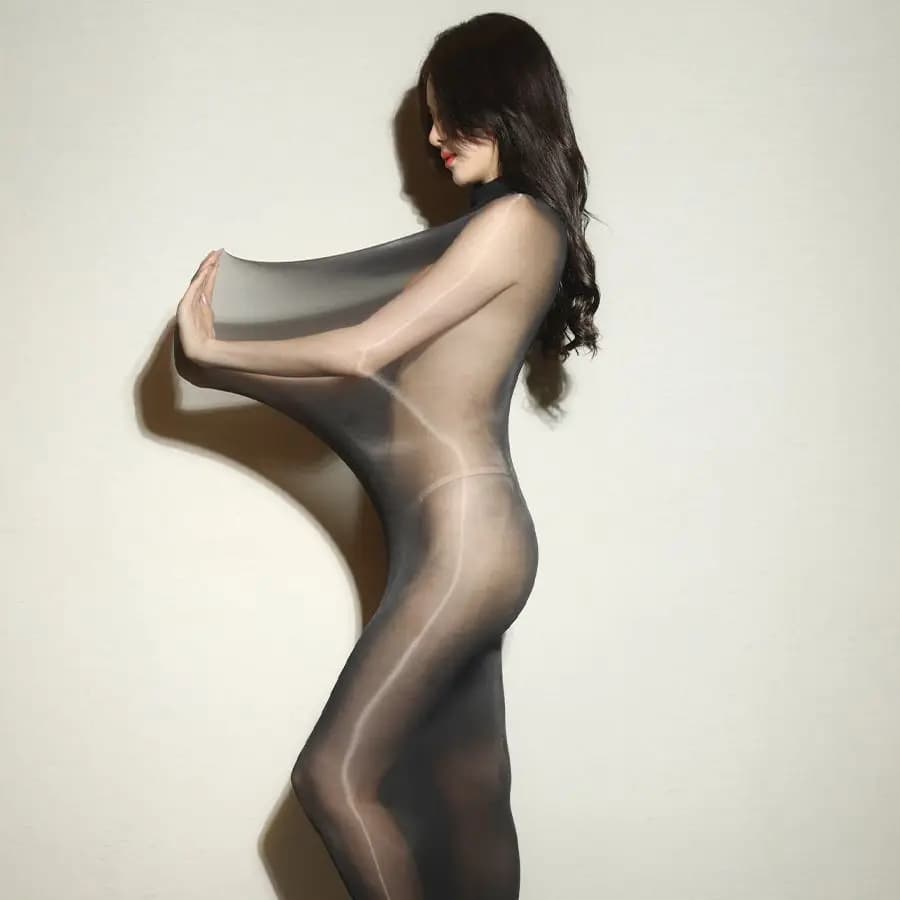 5D Ultrasottile Sheer Transparent Bodywear Unisex Sexy Bodystocking Collant No Continuity Silk High Elasticity Exotic Lingerie Night Shirt