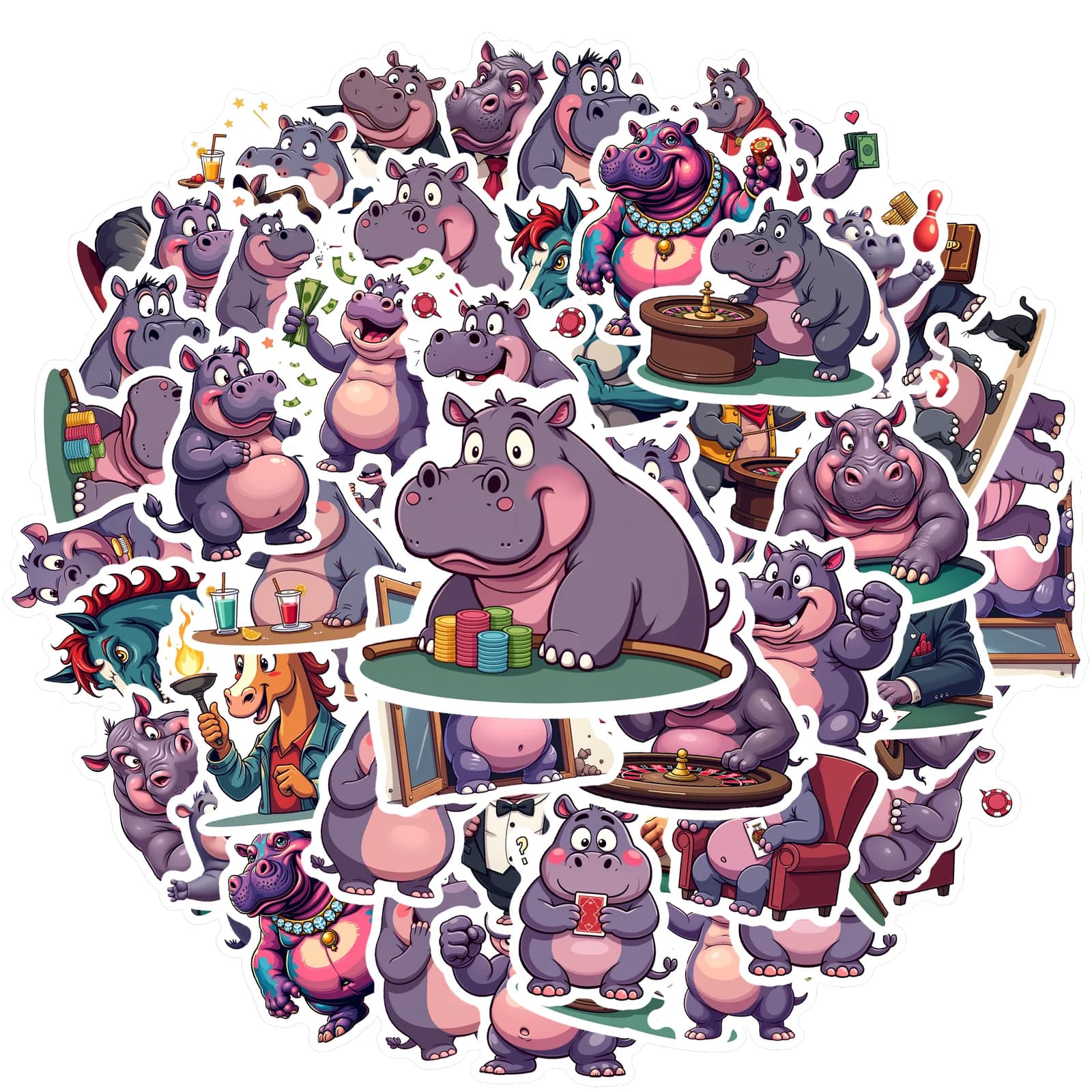 35 pieces-70 stickers adorable stickers cartoons funny stickers for phone diy laptop scrapbook bike guitar portable helmet