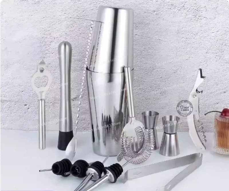 Set di Barware - Shaker Boston per Cocktail Senza Peso - Set da 13 Pezzi