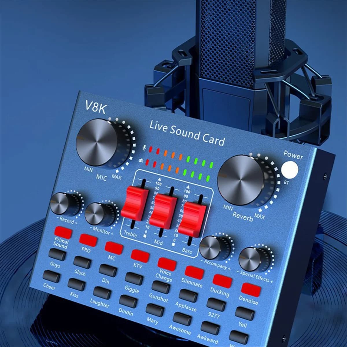 M86K V8K Audio Scheda audio esterna USB Microfono multi portatile Scheda audio per trasmissione in diretta per computer cellulare